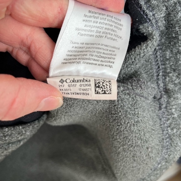 Columbia gray assymetric Fleece Hoodie zip up size XS - Picture 6 of 6